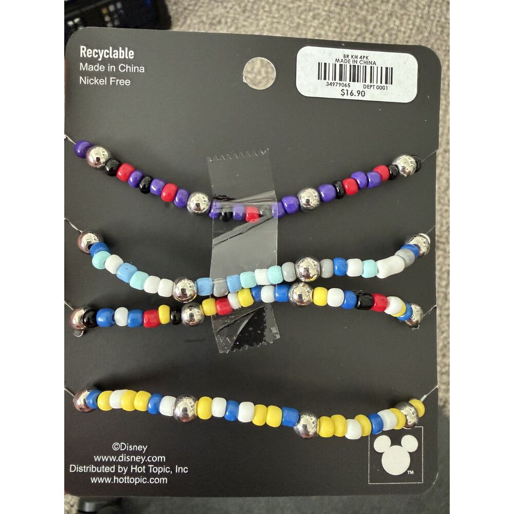 Disney Kingdom Hearts 4pk bracelet